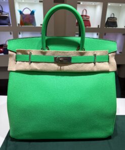 Hermès Sac Haut courroies 40 pellame togo color vert NUOVA 2024 seriale W Full stickers full pellicole full set hardware palladio