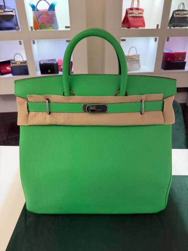 Herm&egrave;s Sac Haut courroies 40 pellame togo color vert NUOVA 2024 seriale W Full stickers full pellicole full set hardware palladio