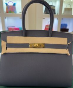 Hermès Birkin 30 sellier veau epsom Gris antracite stampa K NUOVA 2025 hardware dorato full set