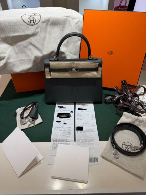 Hermès Kelly 25 sellier Nuova 2025 Ottobre stampa K in pelle epsom sellier