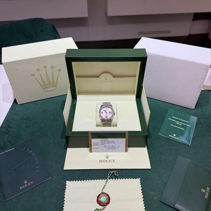 Rolex Datejust 36 del 2009 pink floral dial ghiera in diamanti full set top condition - Image 6