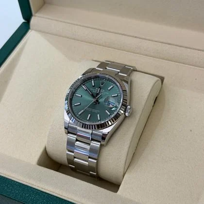 Rolex Datejust 36 verde menta green NUOVO 2025 Dicembre Oyster Italia full set con documenti - Image 4
