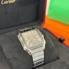 Cartier Santos large 39,8mm automatic NUOVO 2025 black dial full set doppio cinturino