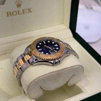 Rolex Yacht-Master blu acciaio oro 35mm del 2000 Italia full set top condition con documenti - Image 4