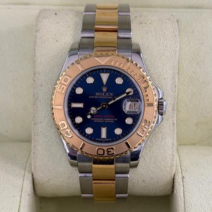 Rolex Yacht-Master blu acciaio oro 35mm del 2000 Italia full set top condition con documenti