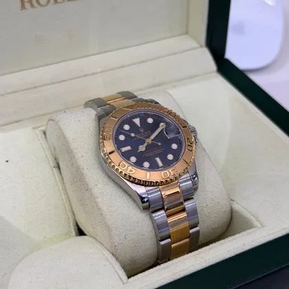 Rolex Yacht-Master blu acciaio oro 35mm del 2000 Italia full set top condition con documenti - Image 5