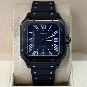 Cartier Santos De Cartier NUOVO 2025 black 40mm ghiera ceramica nero doppio cinturino