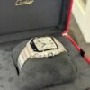 Cartier Santos De Cartier large 39,8mm Bianco NUOVO 2025 doppio cinturino full set