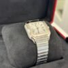Cartier Santos De Cartier 35mm NUOVO 2025 bianco white doppio cinturino full set con documenti