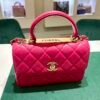 Chanel trendy CC misura media 25 con Card Chanel del 2020 e certificato Entrupy  Color Fuchsia (Rose Fuchsia) con hardware dorato.