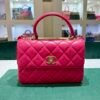 Chanel trendy CC misura media 25 con Card Chanel del 2020 e certificato Entrupy  Color Fuchsia (Rose Fuchsia) con hardware dorato.