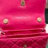 Chanel trendy CC misura media 25 con Card Chanel del 2020 e certificato Entrupy  Color Fuchsia (Rose Fuchsia) con hardware dorato.