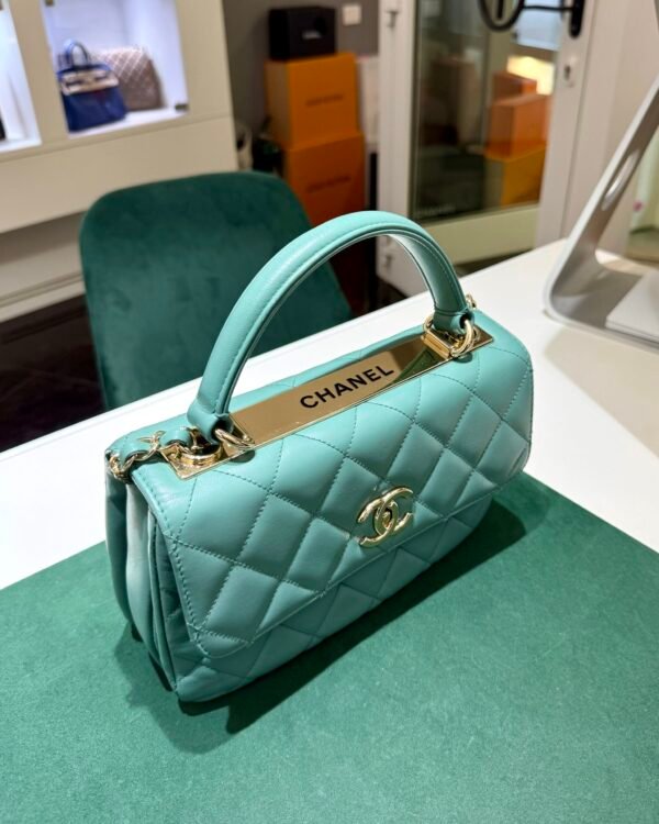 IMG_7857 Chanel trendy CC misura media 25 con Card Chanel del 2015 e certificato Entrupy