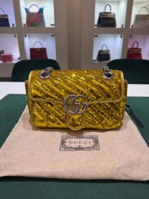 Gucci GG Marmont 2.0 – Paillettes Gold