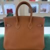 Herm&egrave;s Birkin 25 retourne veau togo colore GOLD ( il pi&ugrave; richiesto ) marrone stampa K NUOVA 2025 hardware palladio full set con scontrino ufficiale Herm&egrave;s pellicole stickers ovunque .