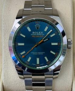 Rolex Milgauss NUOVO 2021 Italia vetro verde quadrante blu azzurro full set con documenti