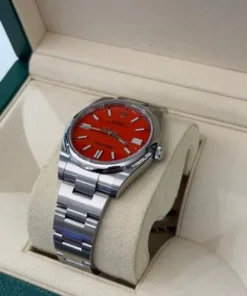 Alternative view of Rolex Oyster Perpetual 41 Coral dial NUOVO full stickers full pellicole full set con documenti