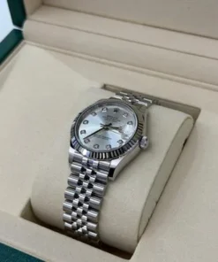Alternative view of Rolex Datejust 31 Argentè diamond NUOVO 2026 Italia full set con documenti e scatola Rolex