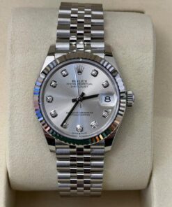 Rolex Datejust 31 Argentè diamond NUOVO 2026 Italia full set con documenti e scatola Rolex