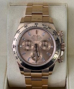 Rolex Daytona everose dial Sundust Diamond Baguette del 2020 Italia full set excellent condition