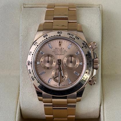 Rolex Daytona everose dial Sundust Diamond Baguette del 2020 Italia full set excellent condition