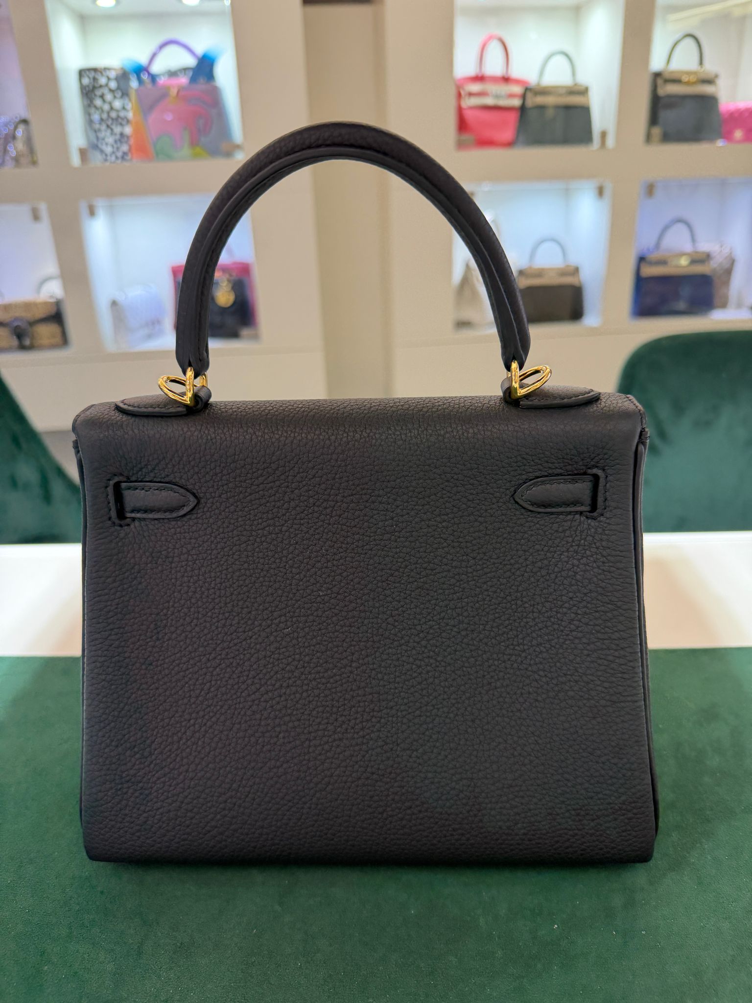 Hermès Kelly 25 retourne Nuova 2026 stampa K in pelle togo colore Nero noir con hardware dorato c - Image 3