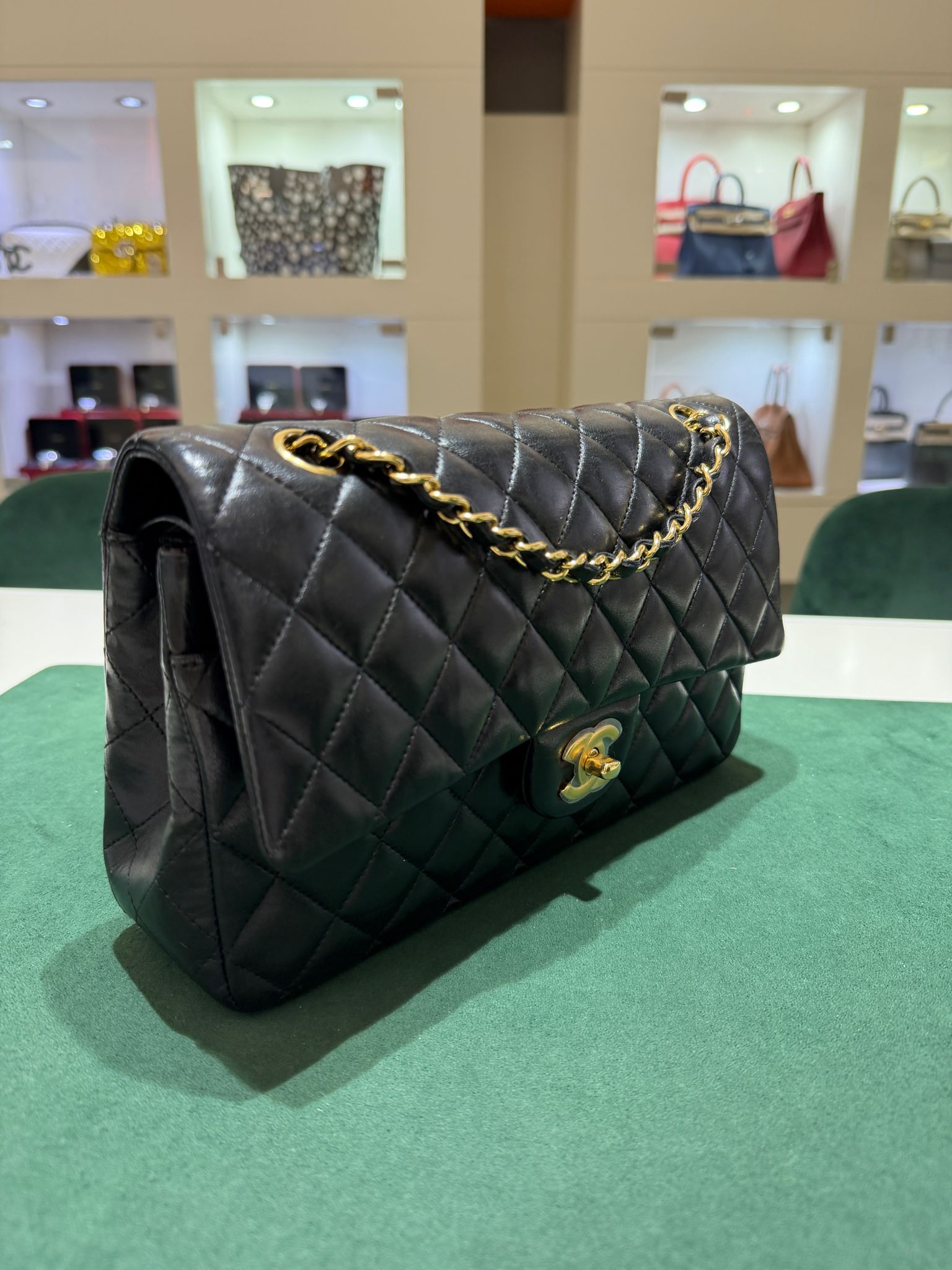 Chanel Classic Double Flap Bag Medium noir nero - Image 3