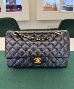Chanel Classic Double Flap Bag Medium noir nero
