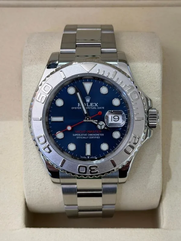 Rolex Yacht-Master 40 Blu NUOVO 2026 platino full set con documenti e scatola Rolex