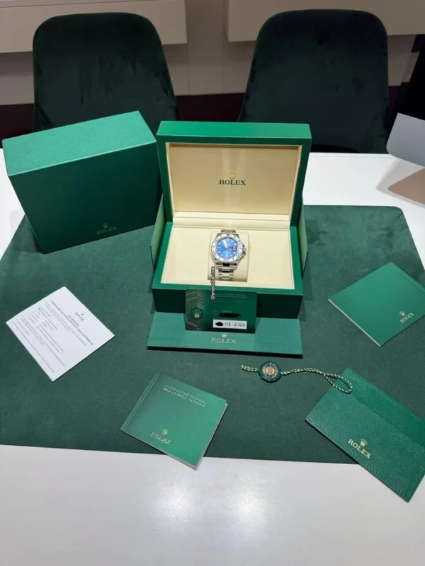 Rolex Yacht-Master 40 Blu NUOVO 2026 platino full set con documenti e scatola Rolex