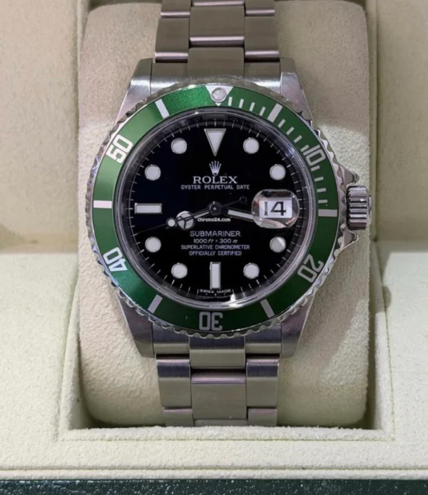 Rolex Submariner Date Kermit del 2010 ghiera verde full set excellent condition con documenti