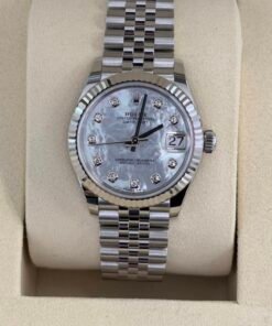 Rolex Datejust 31 NUOVO 2026 quadrante mother of pearl diamond MOP dial jubilee full set