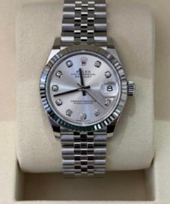 Rolex Datejust 31 NUOVO 2026 Jubilee quadrante argentè in diamanti full set con documenti