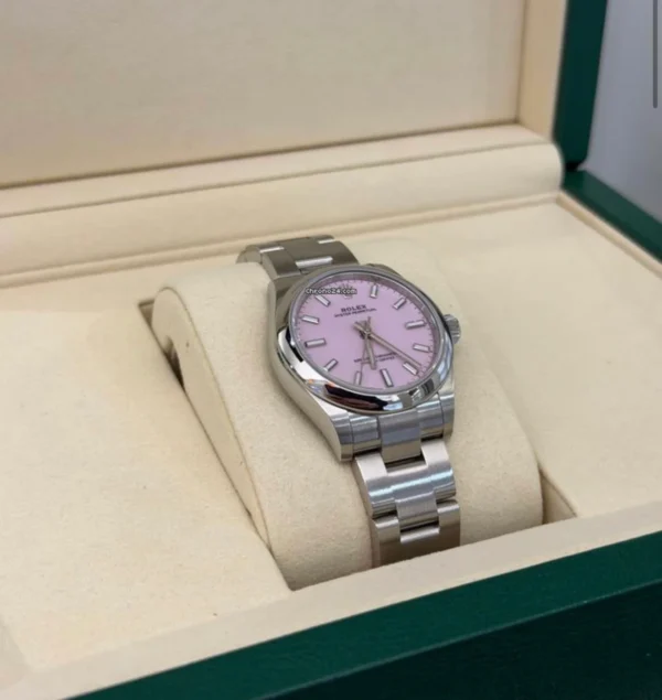 Rolex Oyster Perpetual 31 Pink rosa fucsia NUOVO 2026 full set con documenti e scatola
