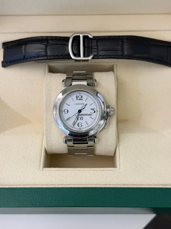 Cartier Pasha C 35mm doppio cinturino quadrante white del 2001 top condition