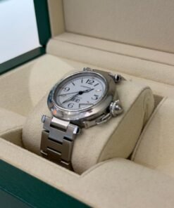 Alternative view of Cartier Pasha C 35mm doppio cinturino quadrante white del 2001 top condition