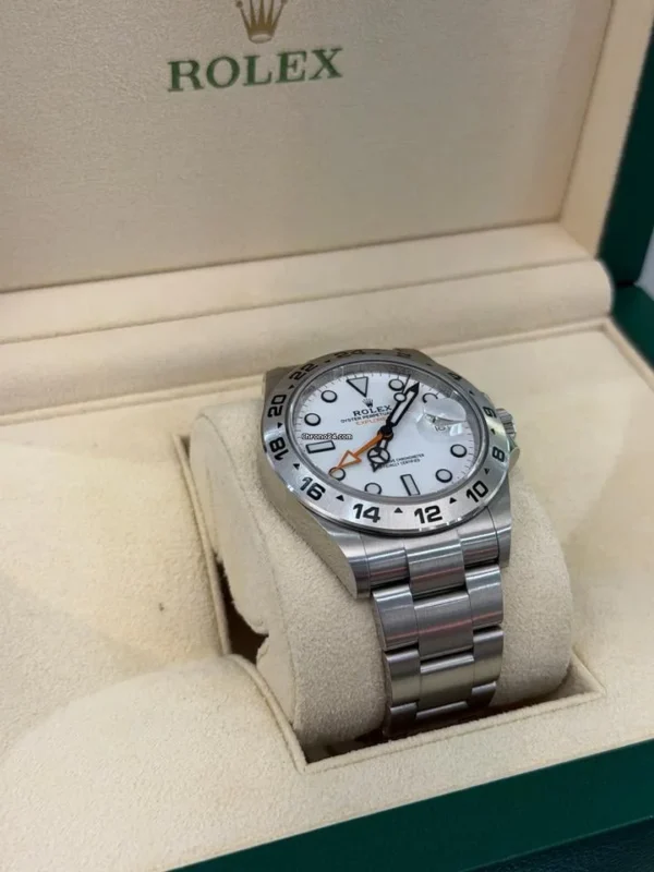 Rolex Explorer II white bianco del 2021 Italia full set top condition con documenti e scatola