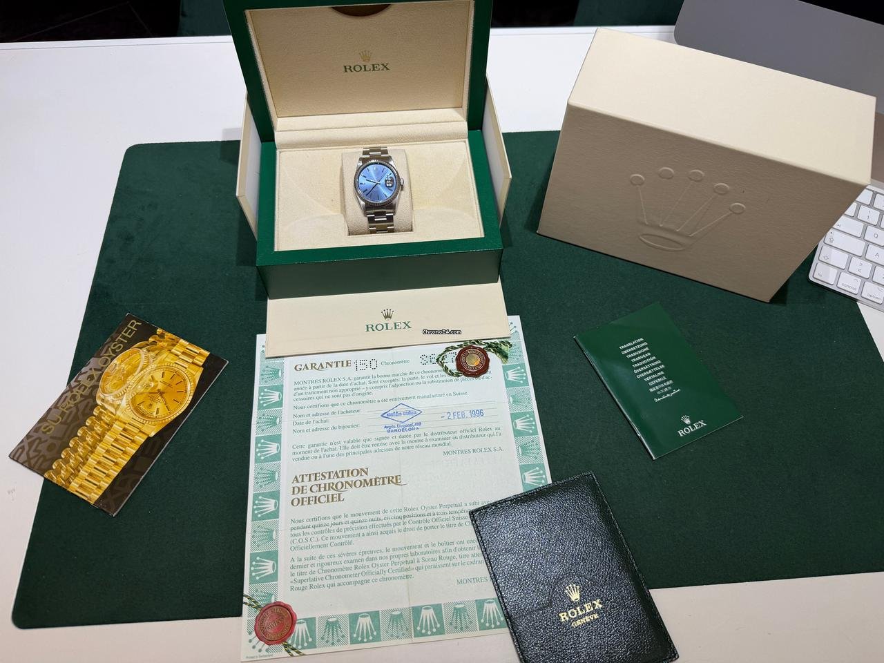 Rolex Datejust 36 36mm oyster blu del 1996 top condition full set con documenti e scatola Rolex - Image 2