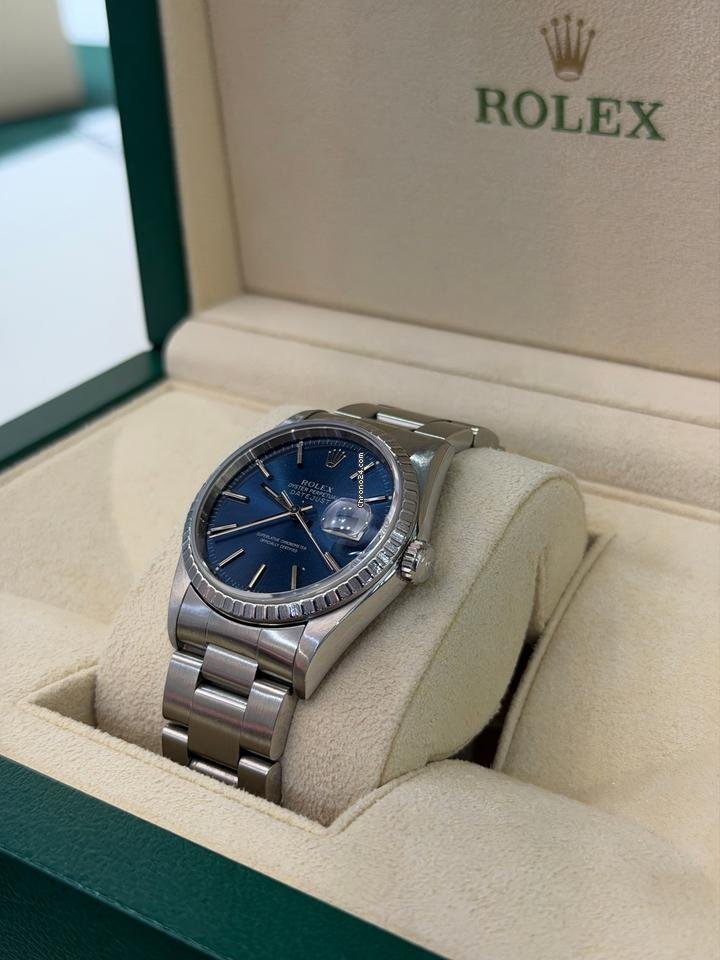 Rolex Datejust 36 36mm oyster blu del 1996 top condition full set con documenti e scatola Rolex - Image 3