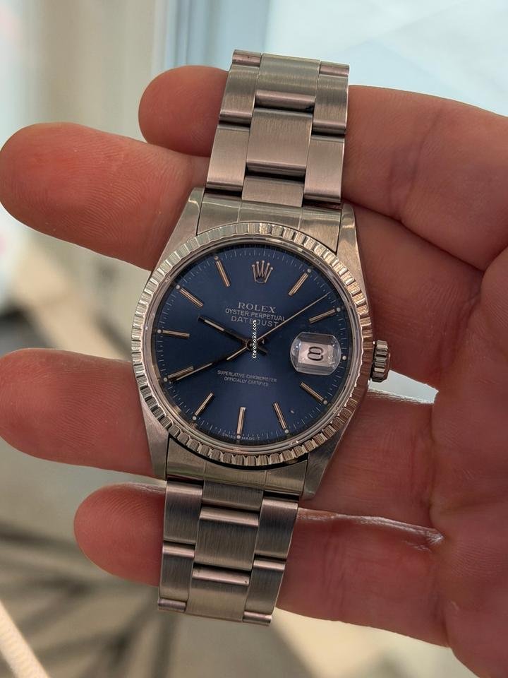 Rolex Datejust 36 36mm oyster blu del 1996 top condition full set con documenti e scatola Rolex - Image 4