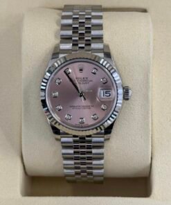 Rolex Datejust 31 NUOVO 2026 Jubilee quadrante pink in diamanti full set con documenti