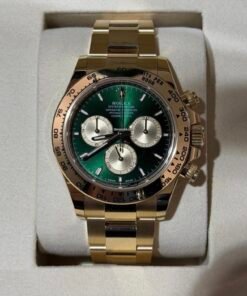 Rolex Daytona Cosmograph Daytona green verde NUOVO 2026 John mayer oro giallo full set con documenti