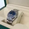 Rolex Oyster Perpetual 36 Blu del 2024 full set excellent condition con pellicole parziali