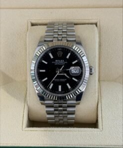 Rolex Datejust 41 41mm nero jubilee del 2019 Italiano full set top condition con documenti scatola
