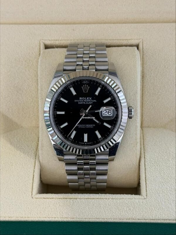 Rolex Datejust 41 41mm nero jubilee del 2019 Italiano full set top condition con documenti scatola