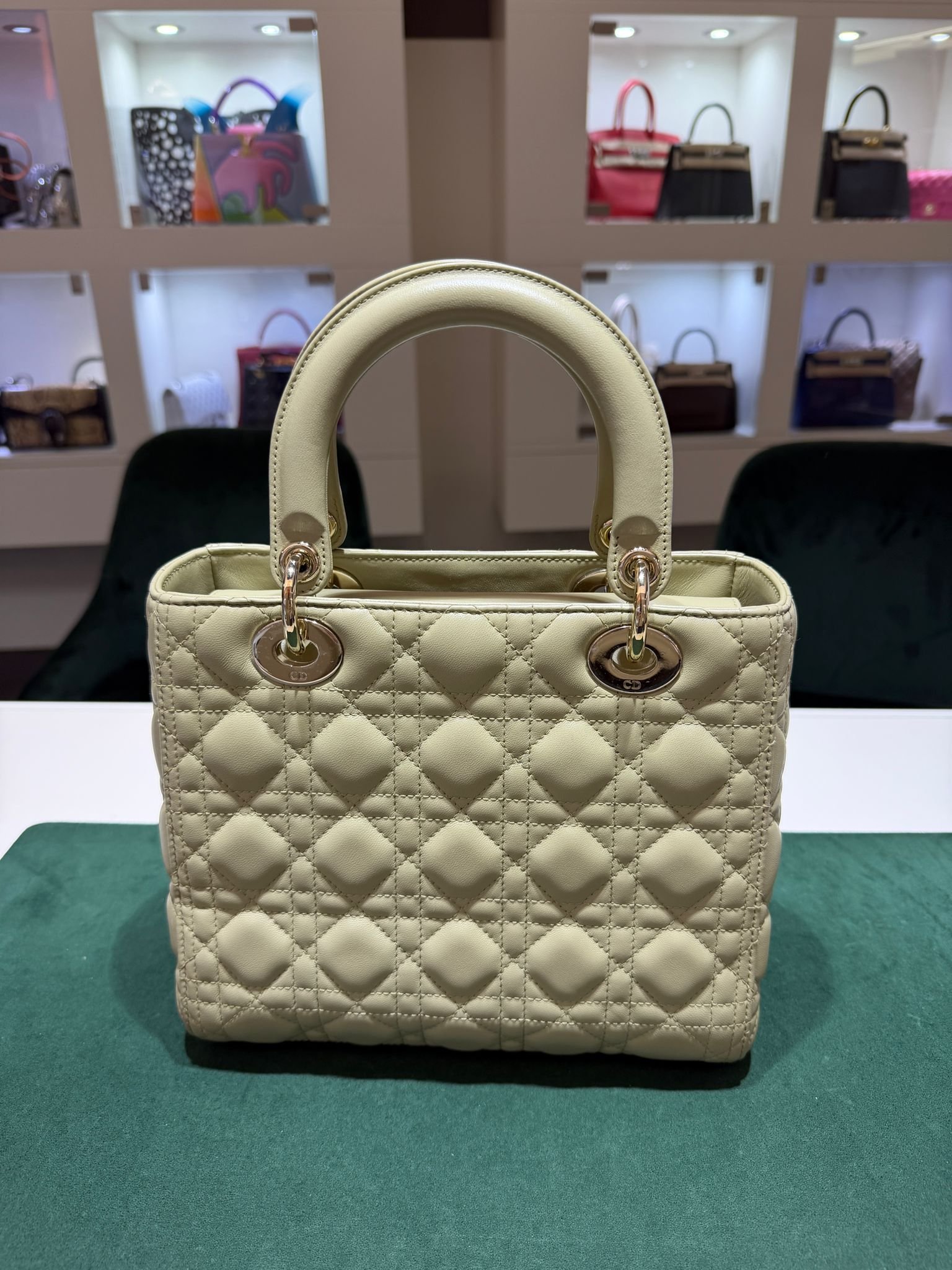 Lady Dior Medium 24 Sage Full Set - Image 4