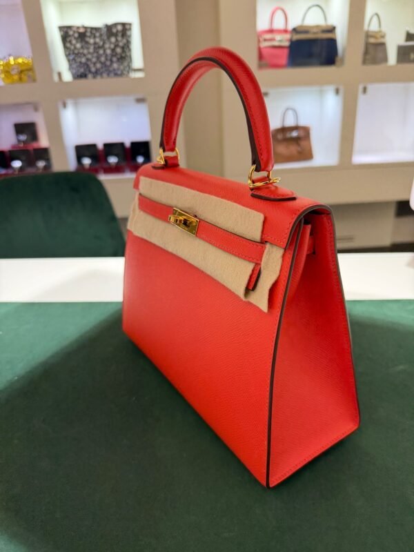 Hermès Kelly 25 sellier second hand 2016 in pelle epsom sellie