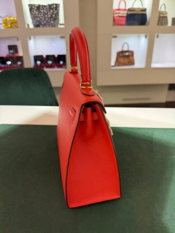 Hermès Kelly 25 sellier second hand 2016 in pelle epsom sellie