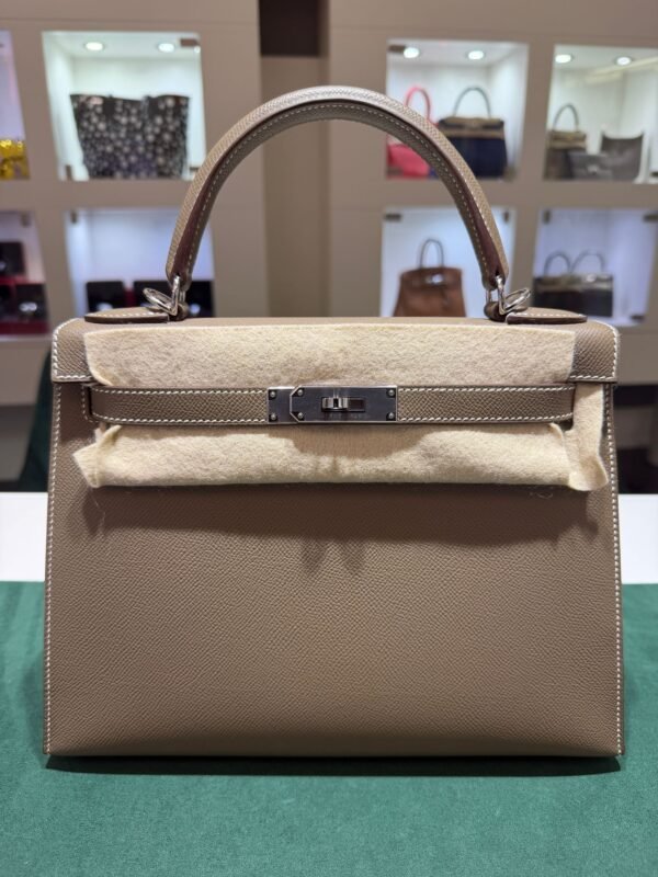 Hermès Kelly 28 Sellier NUOVA 2025 seriale W colore Etoupe
