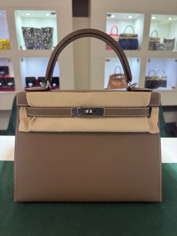 Hermès Kelly 28 Sellier NUOVA 2025 seriale W colore Etoupe